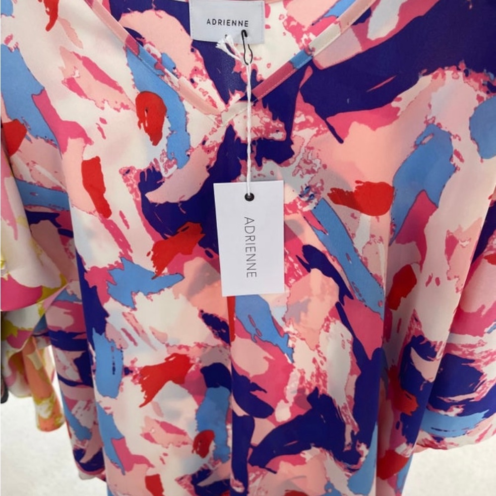 Adrienne over sized blouse t shirt with bright colours. Never worn